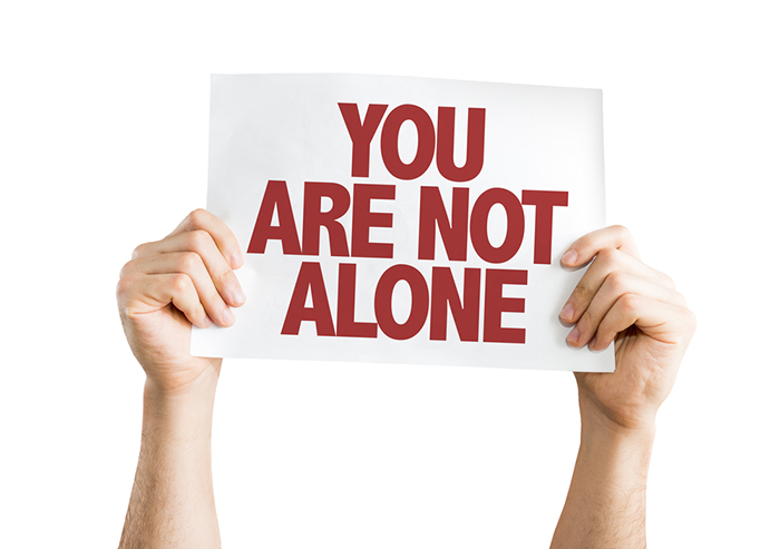 You are not alone sign
