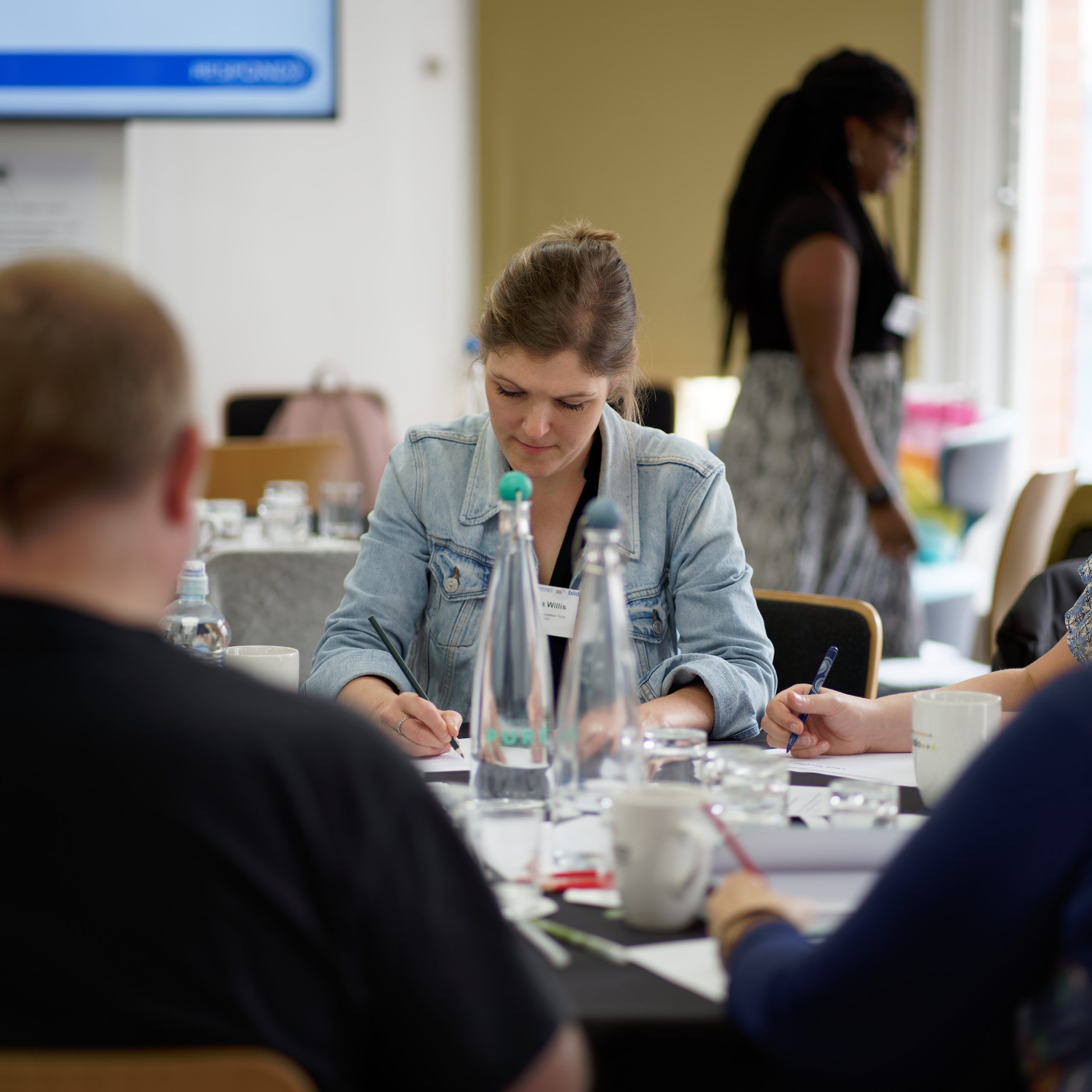 Person studying in Class